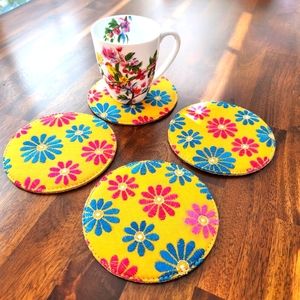 Handmade Reusable Floral Coasters